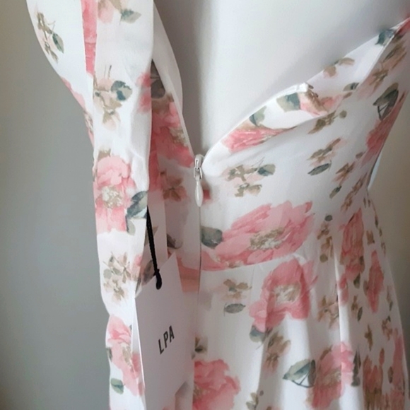 ⭐ LPA MAXI DRESS PINK WHITE XS c - Picture 9 of 11